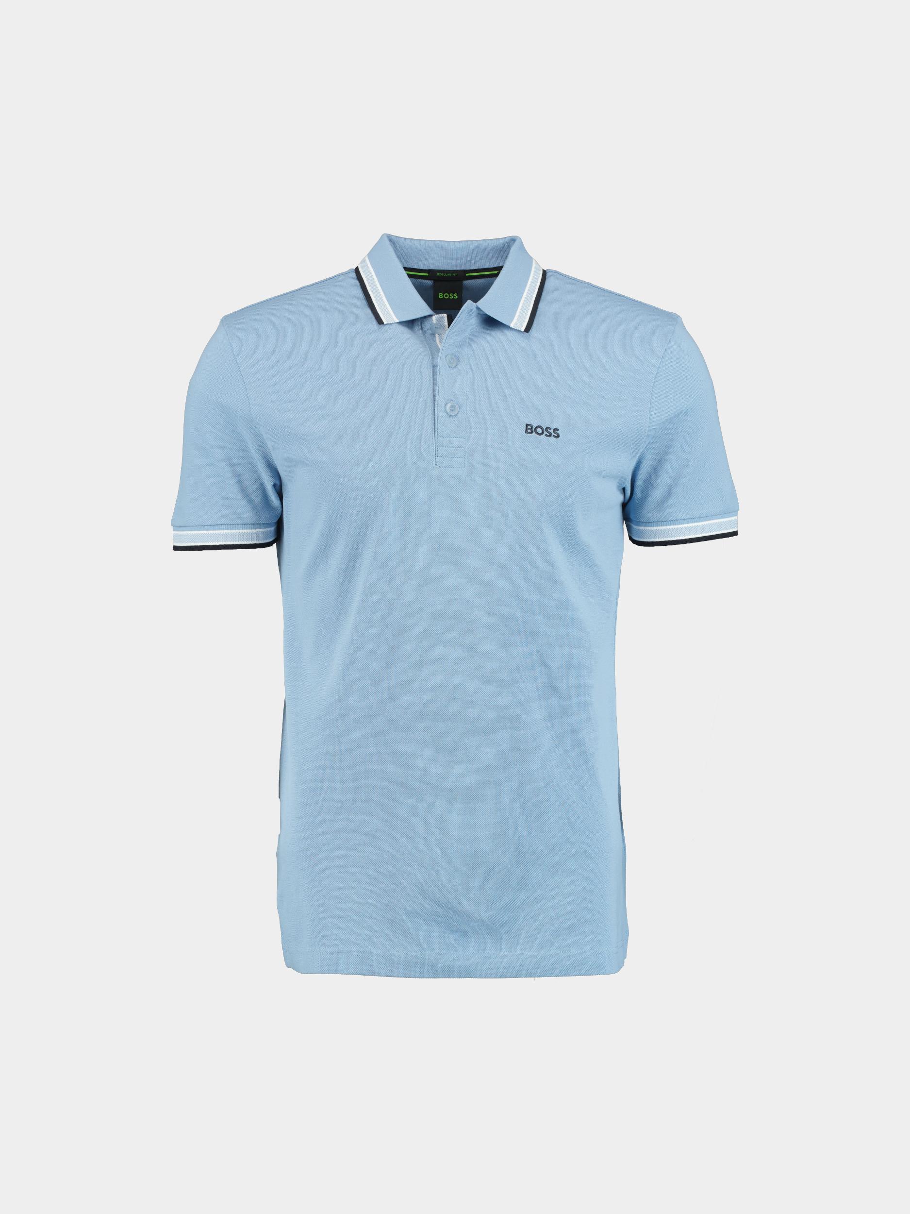 BOSS Green Polo korte mouw Blauw Paddy 10241663 01 50469055/496