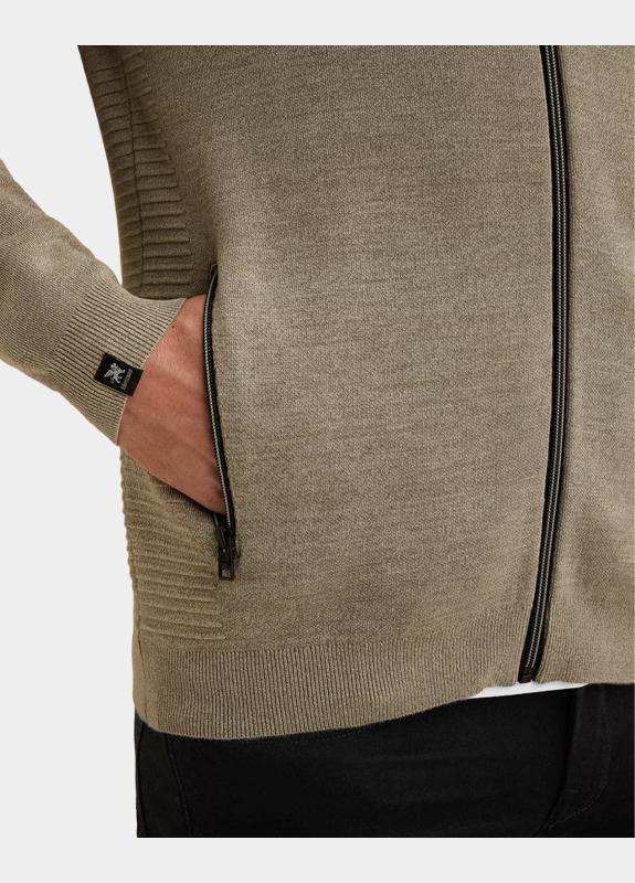 Vanguard Vest Bruin Zip jacket cotton modal bonde VKC2602354/8025