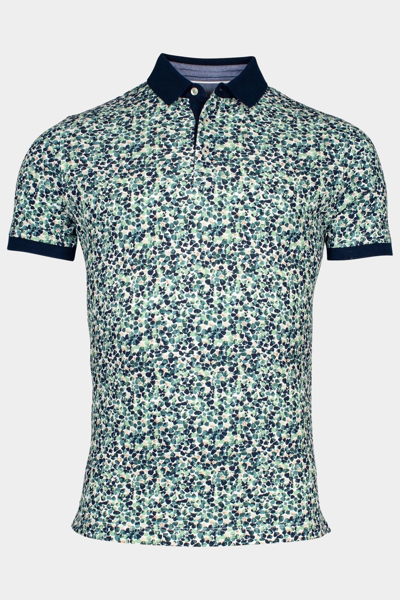 Baileys Polo korte mouw Groen Poloshirt Pique all over prin 415226/72