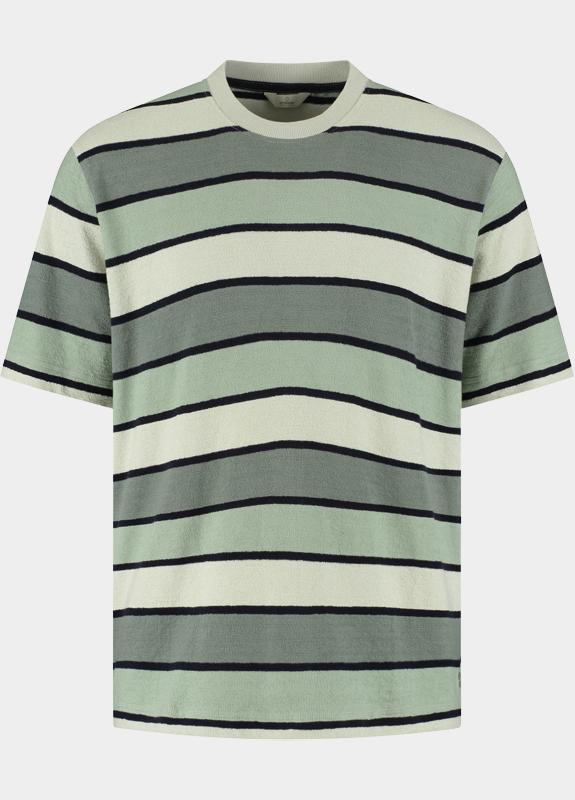 Dstrezzed T-shirt heren Groen DS_Lasse Tee Stripe 203518/565