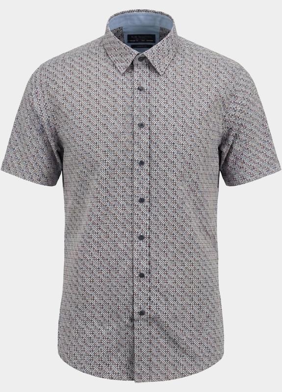 R.B. Boston overhemd korte mouw heren Multi Marshall SS Button Down 616670/301