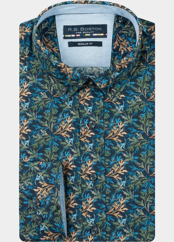 R.B. Boston Casual hemd lange mouw Groen Franklin LS Button Down 527670/729