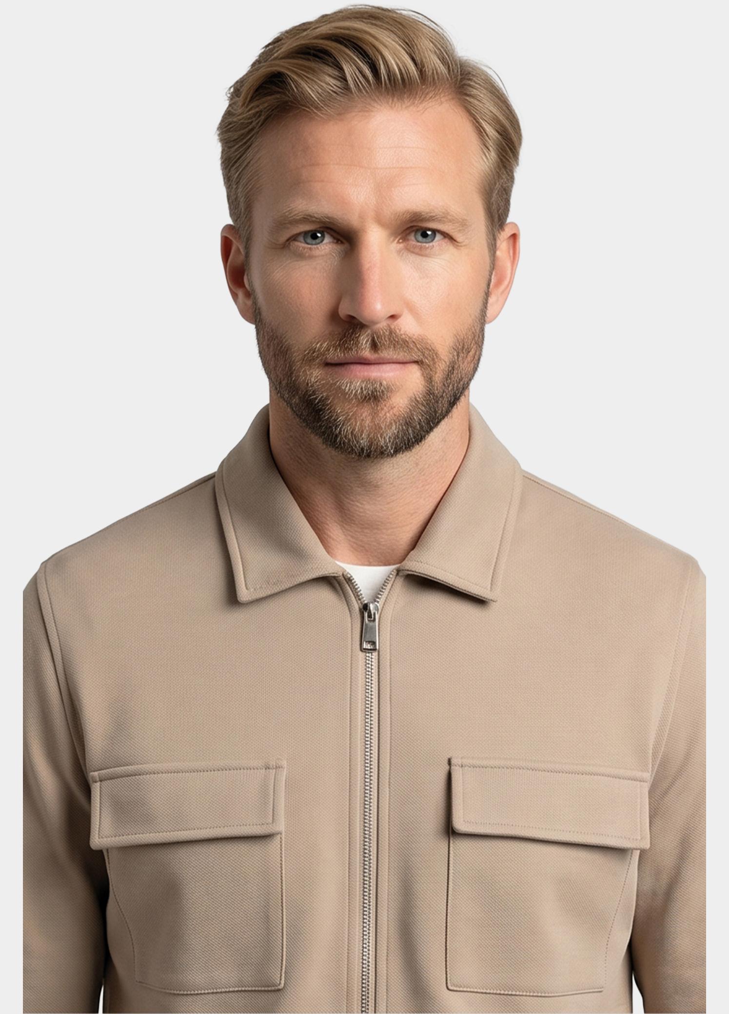 Giordano Overshirt Wit Carissio Full  Zip Overshirt 612801/81