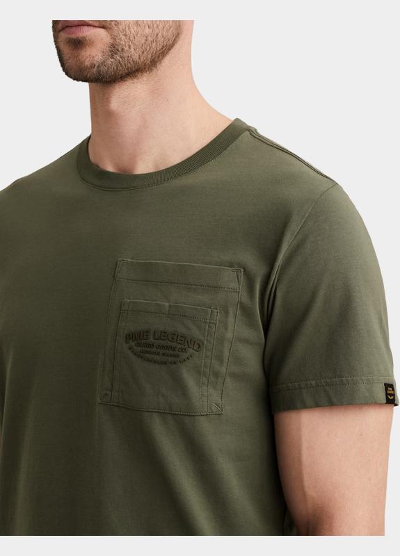 PME Legend T-shirt korte mouw Groen Short sleeve r-neck play heav PTSS2603565/6150