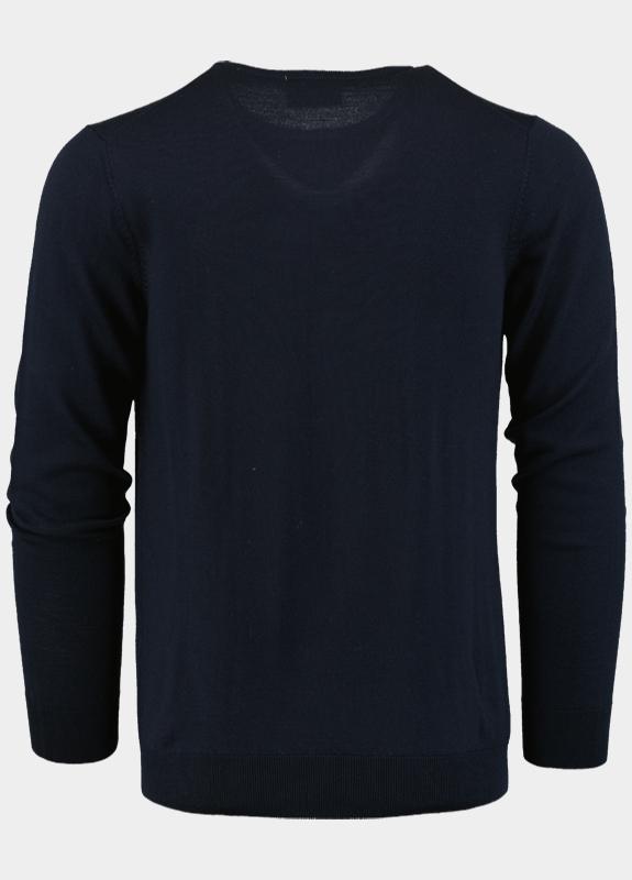 Born With Appetite Pullover Blauw Rick R-neck Pullover Merino 00005RI12/4001 Navy