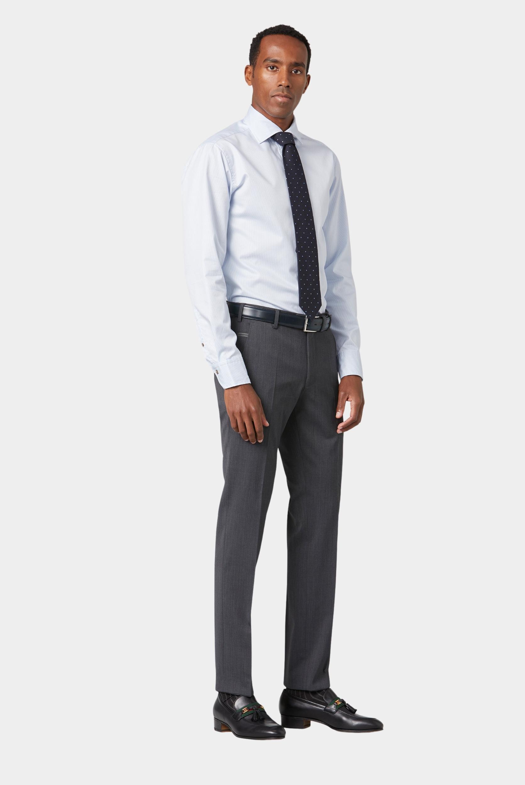 Meyer Wollen Pantalon Grijs pantalon bonn antraciet mf 1029250000/07