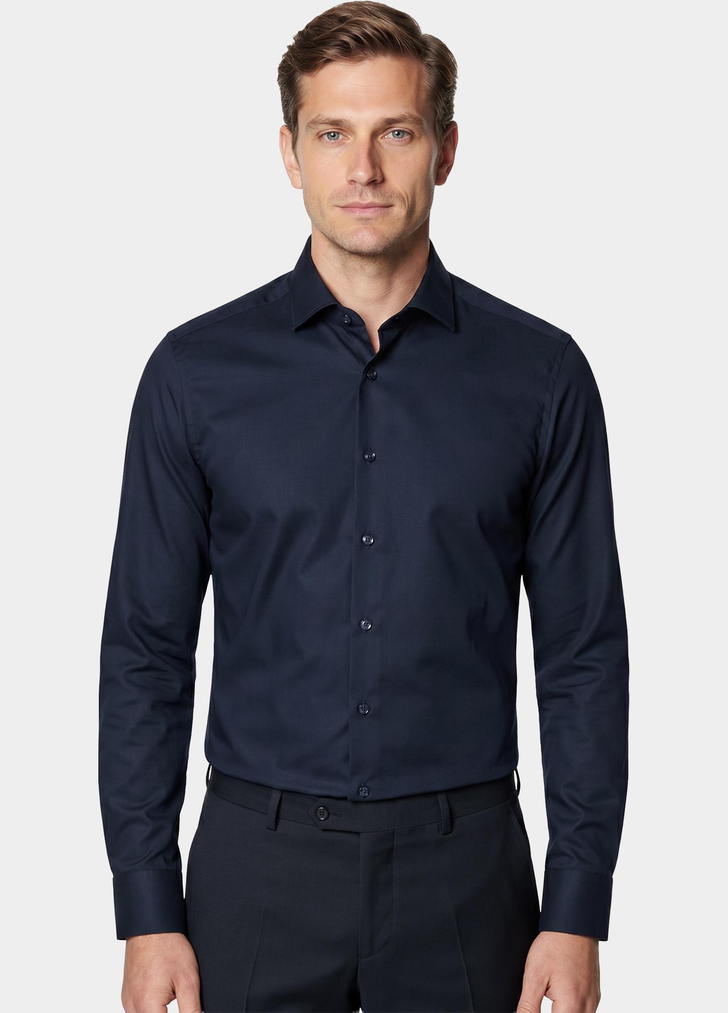 Olymp Business hemd lange mouw Blauw extra slim fit van jersey 250374/18