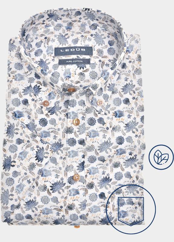 Ledub Business hemd korte mouw Wit  0701931/910-000-000