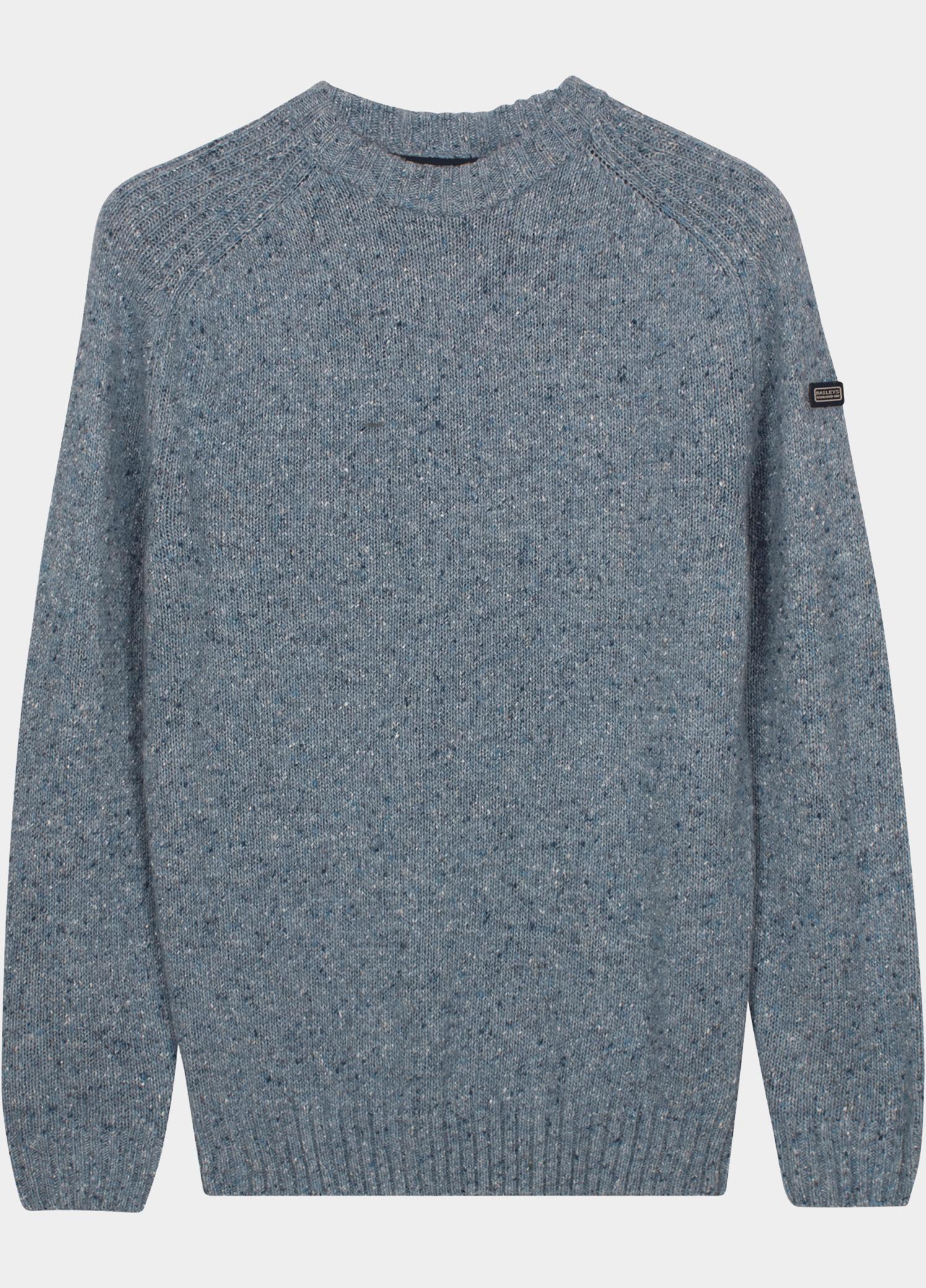 Baileys Pullover heren Blauw Crew Neck 10gg, single knit 628207/617