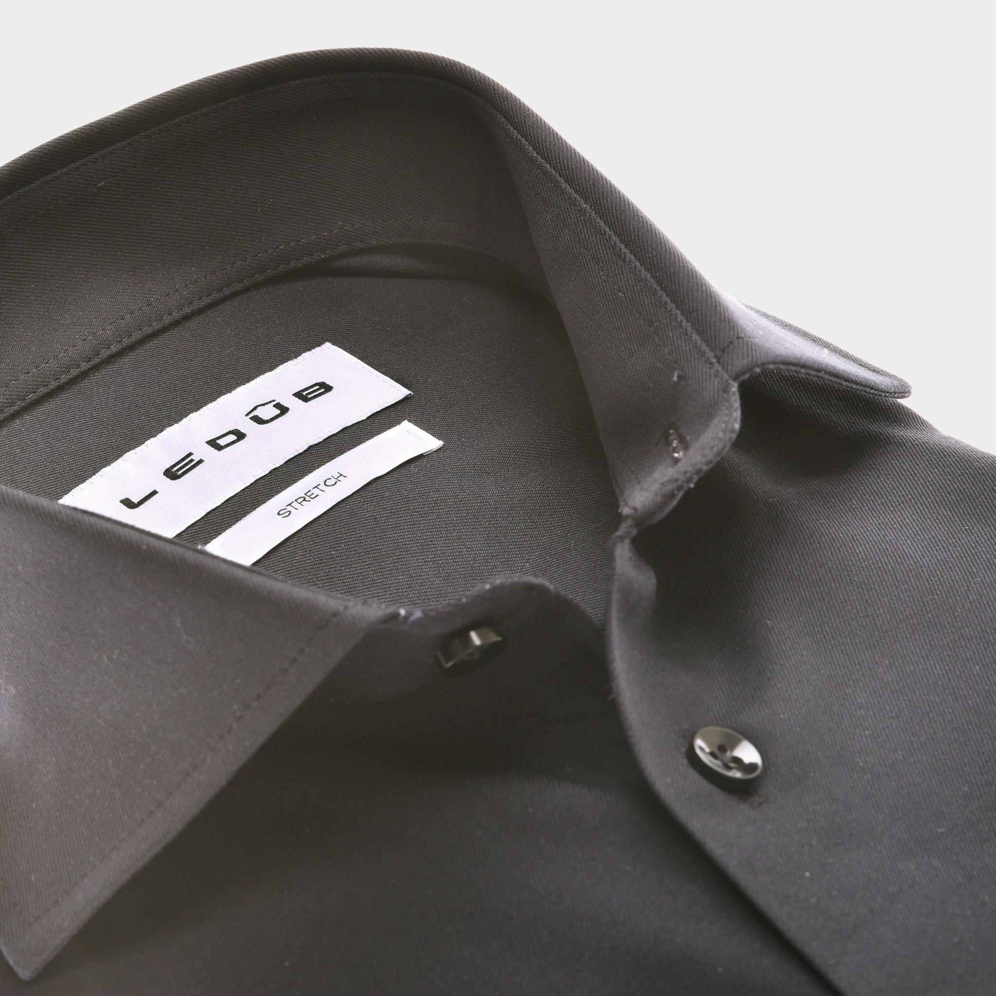 Ledub Business hemd lange mouw Zwart SF5 0343516/290-000-000