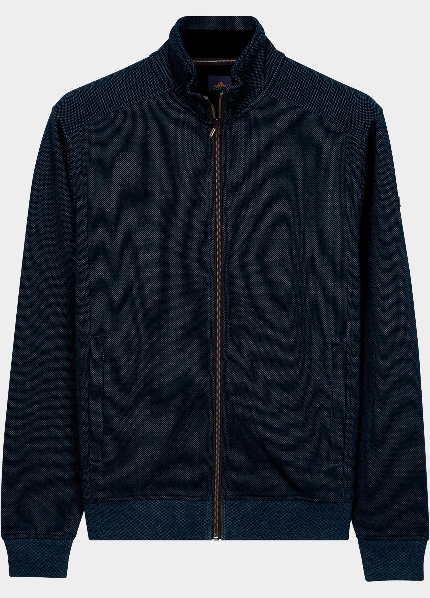 Baileys sweatvest heren Blauw 2-tone Jacquard Double Face I 622210/60