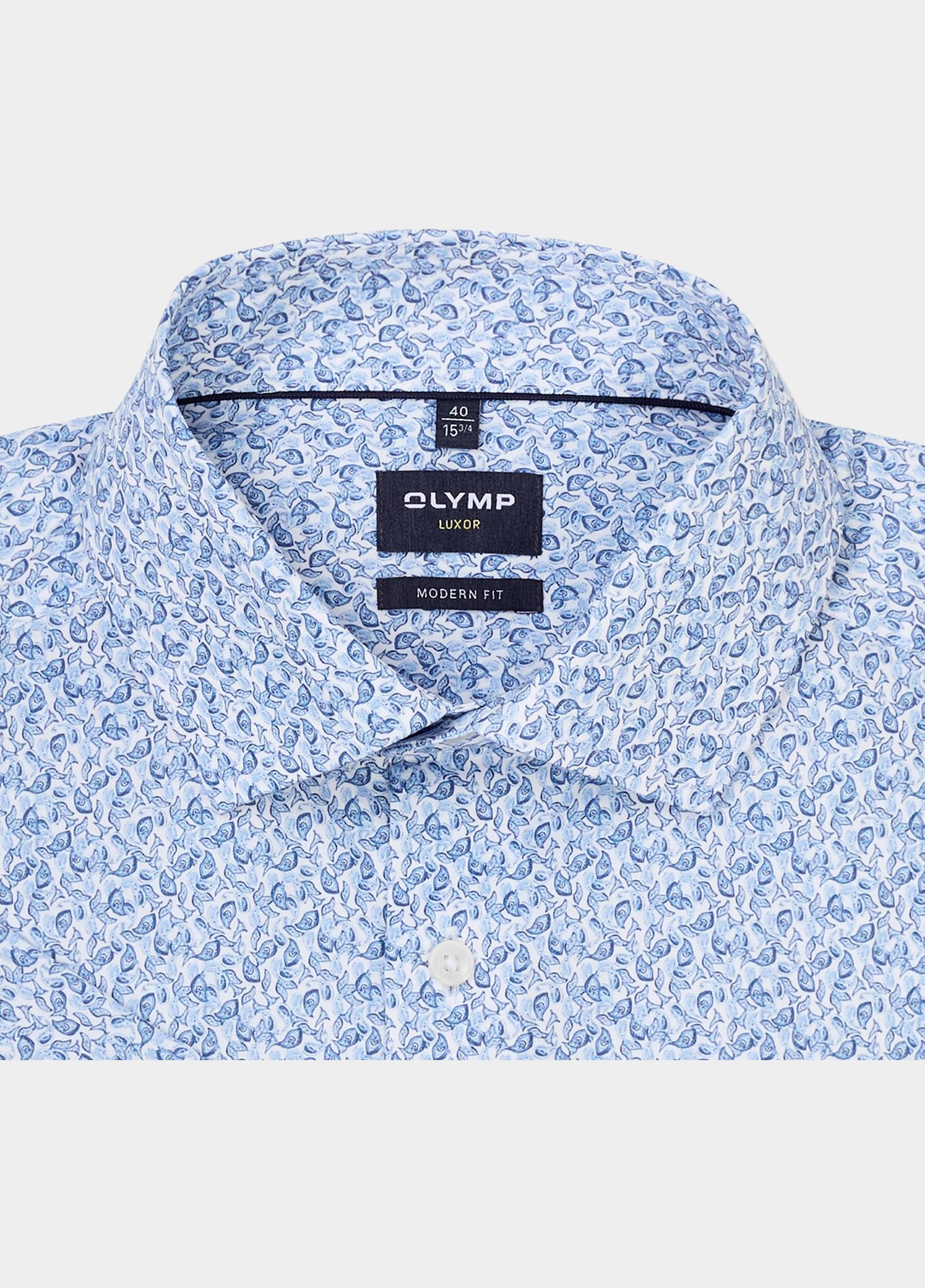 Olymp Zakelijk hemd korte mouw Blauw Luxor 128212/11