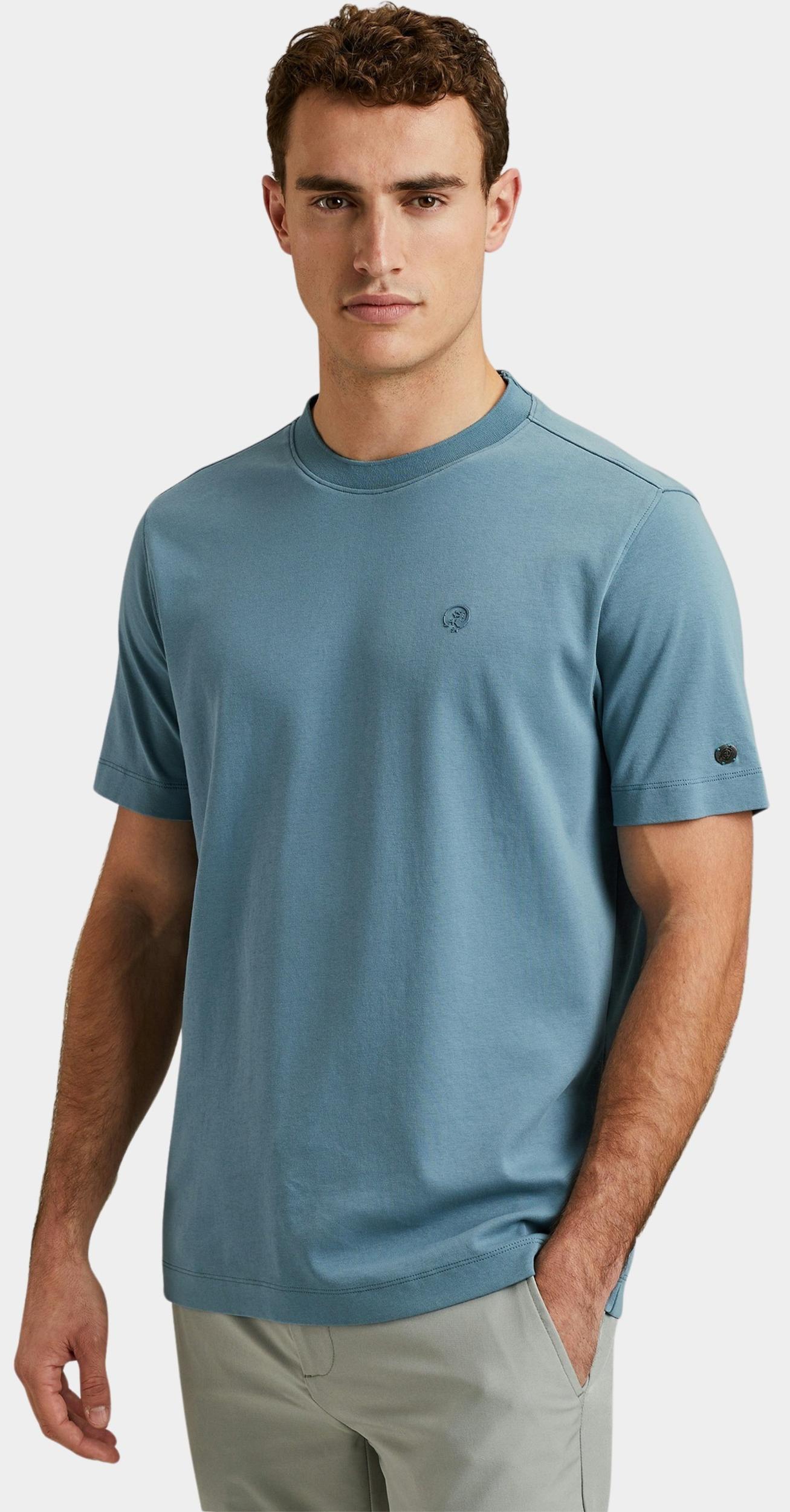 Cast Iron T-shirt korte mouw Blauw Short sleeve r-neck regular f CTSS2503560/5134