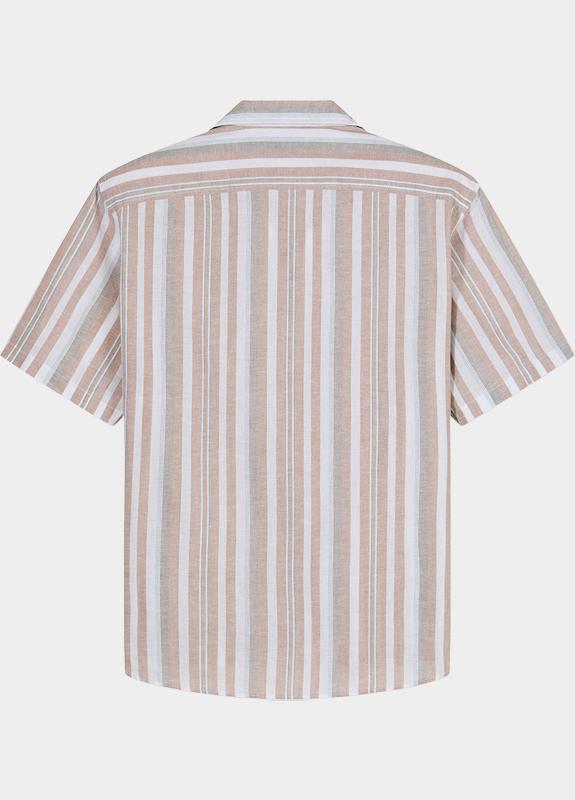 Olymp overhemd korte mouw heren Bruin Casual 408412/28