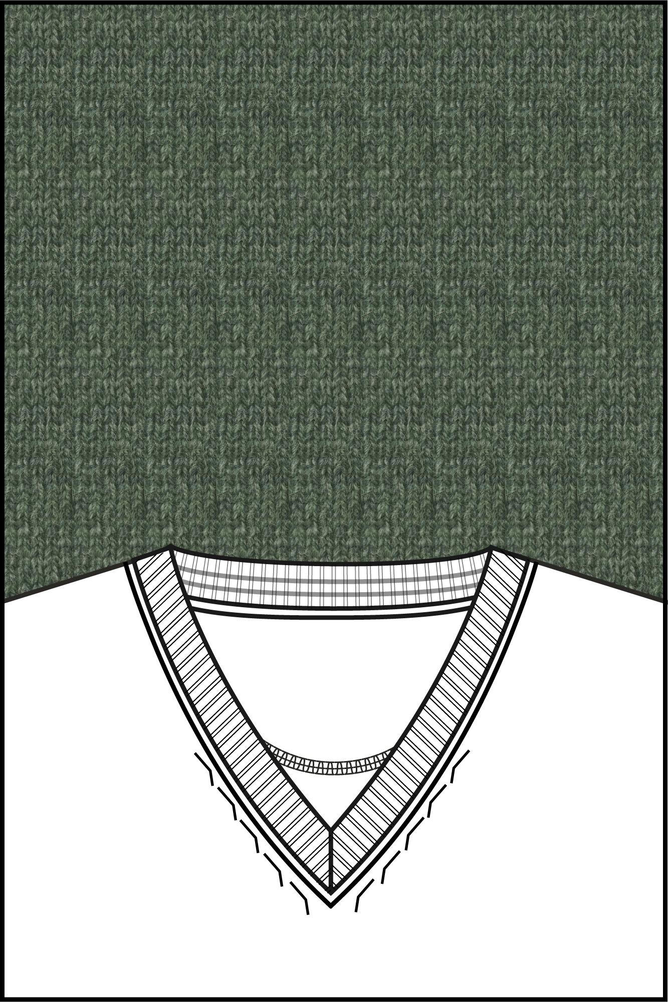 Baileys Pullover Groen V-Neck Pullover  12gg single 520071/735