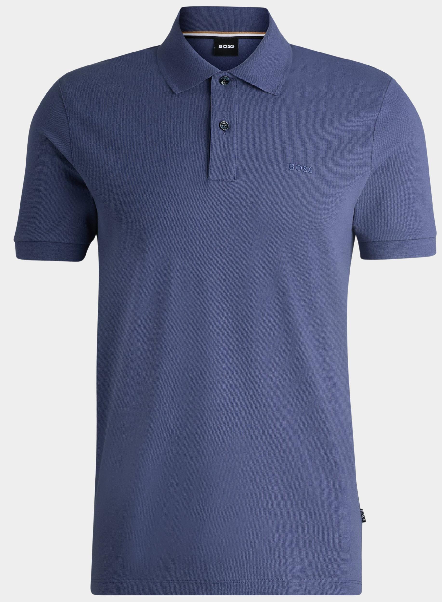 BOSS Black Polo korte mouw Blauw Pallas 10241531 02 50468301/412