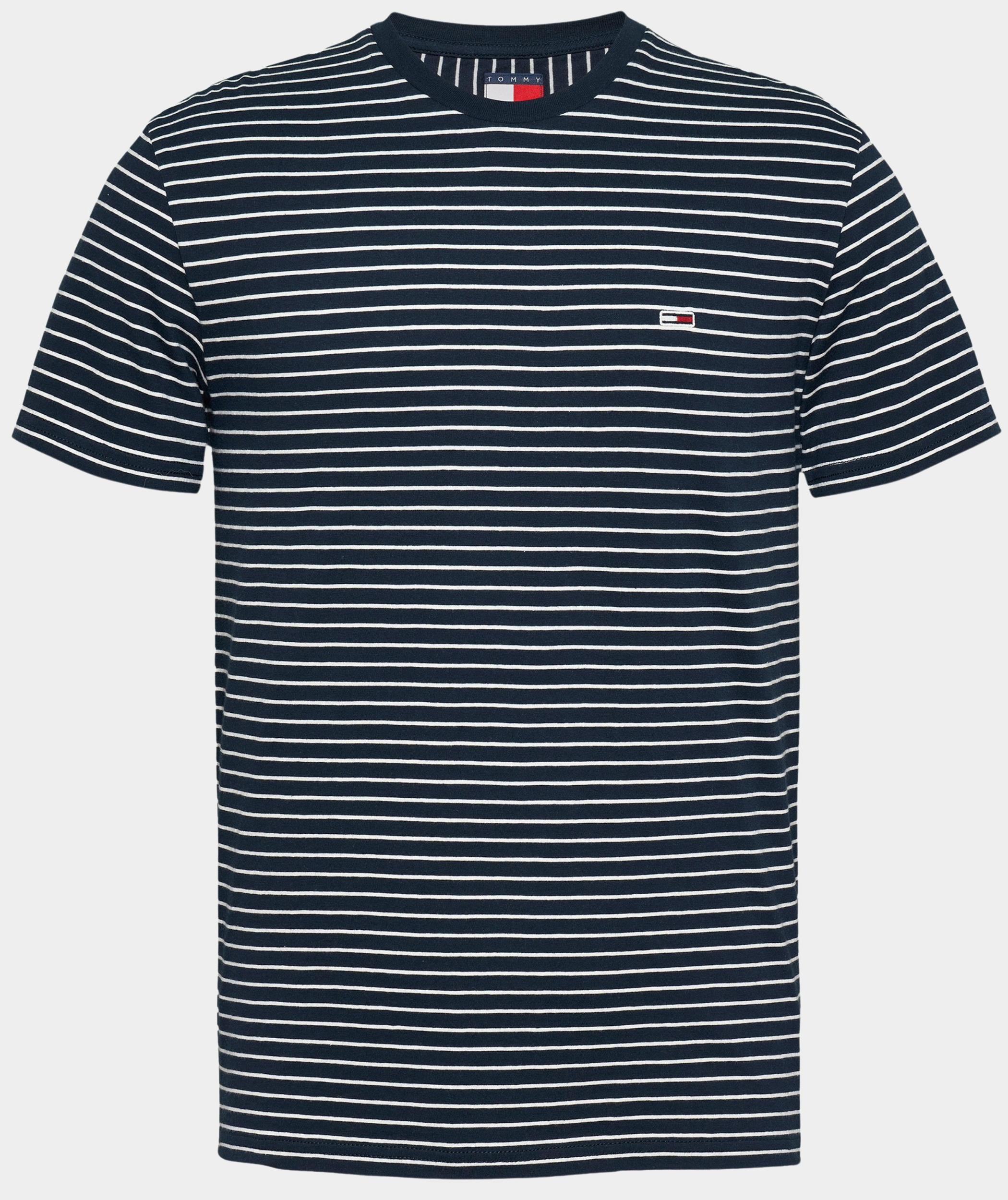 Tommy Jeans T-shirt korte mouw Blauw TJM SLIM STRIPE TEE DM0DM20377/0A6