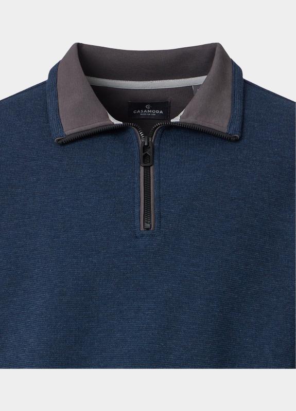 Casamoda sweat halfzip Blauw Sweattroyer 126360010/146