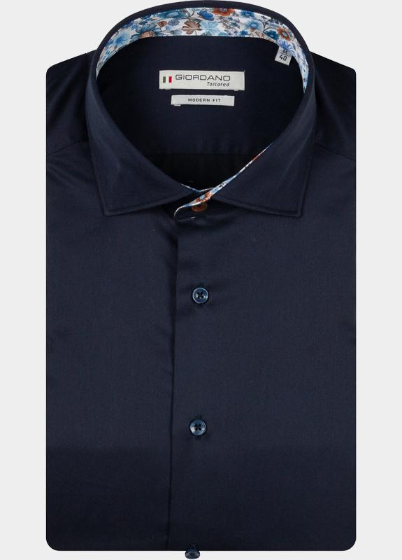 Giordano overhemd korte mouw heren Blauw Ticino Short Sleeve Semi Cuta 616815/60