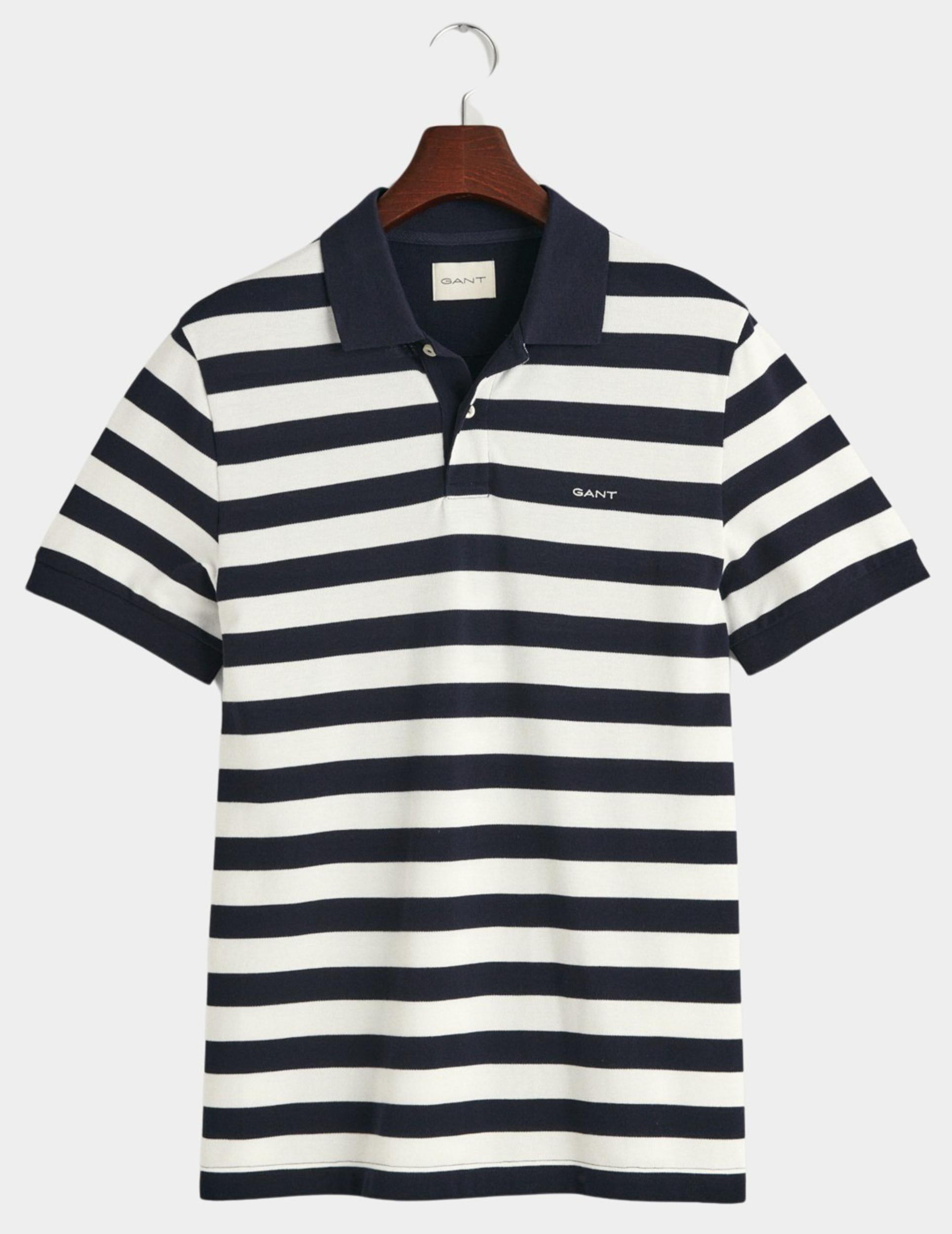 Gant Polo korte mouw Blauw Stripe SS Pique Polo 2013040/433