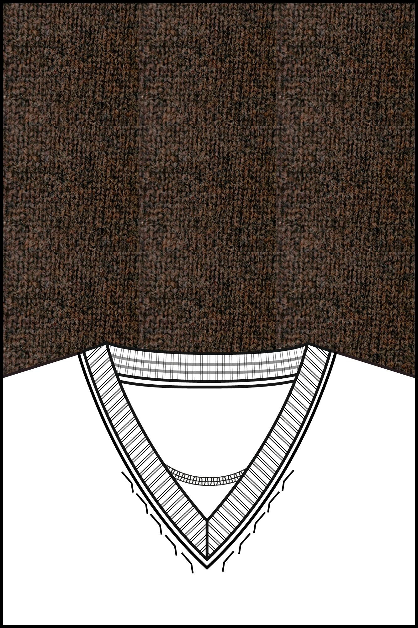 Baileys Pullover Bruin V-Neck Pullover  10gg, single 520091/805