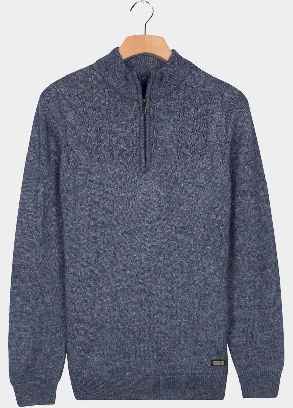 Baileys Half Zip Blauw Pullover 1/2 Zip  5gg single 528470/662