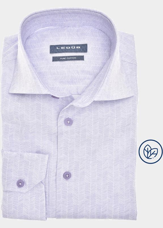 Ledub Business hemd lange mouw Paars  0142450/720-000-000