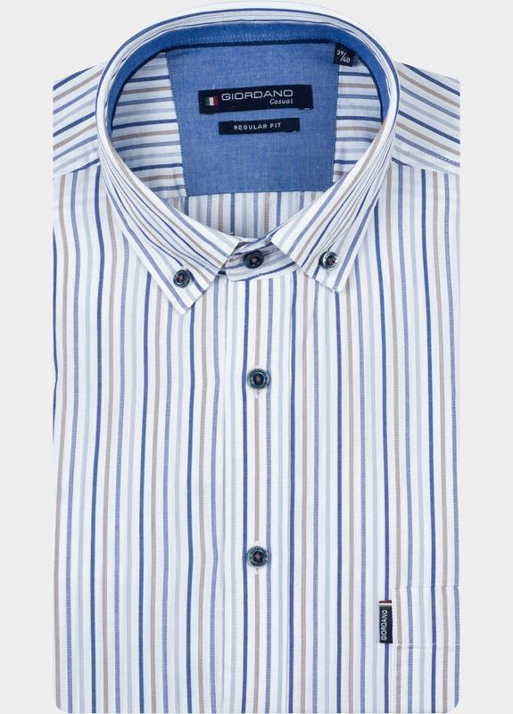 Giordano Overhemd heren Blauw Ivy Long Sleeve Button Down C 617113/61