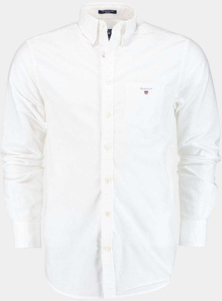 Gant Casual hemd lange mouw Wit overhemd oxford wit regularfit 3046000 110