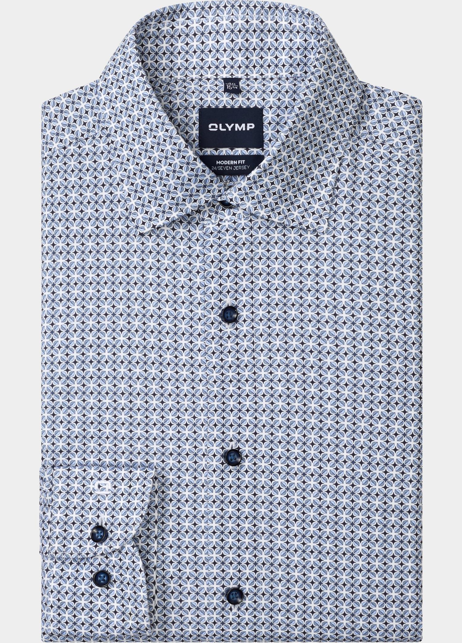 Olymp Zakelijk overhemd heren Blauw 24/7 Luxor mf D.2350 o.T. 121924/11