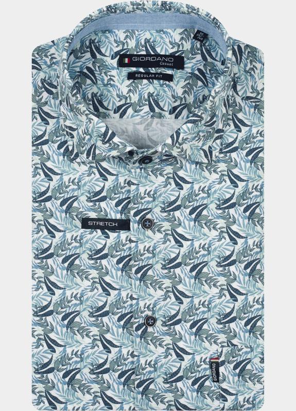 Giordano Overhemd heren Groen Ascona Long Sleeve Semi Cutaw 617020/70