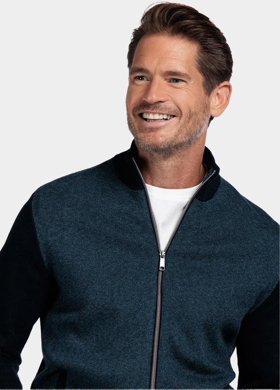 Baileys Vest Blauw Lined Cardigan Zip 522190/60