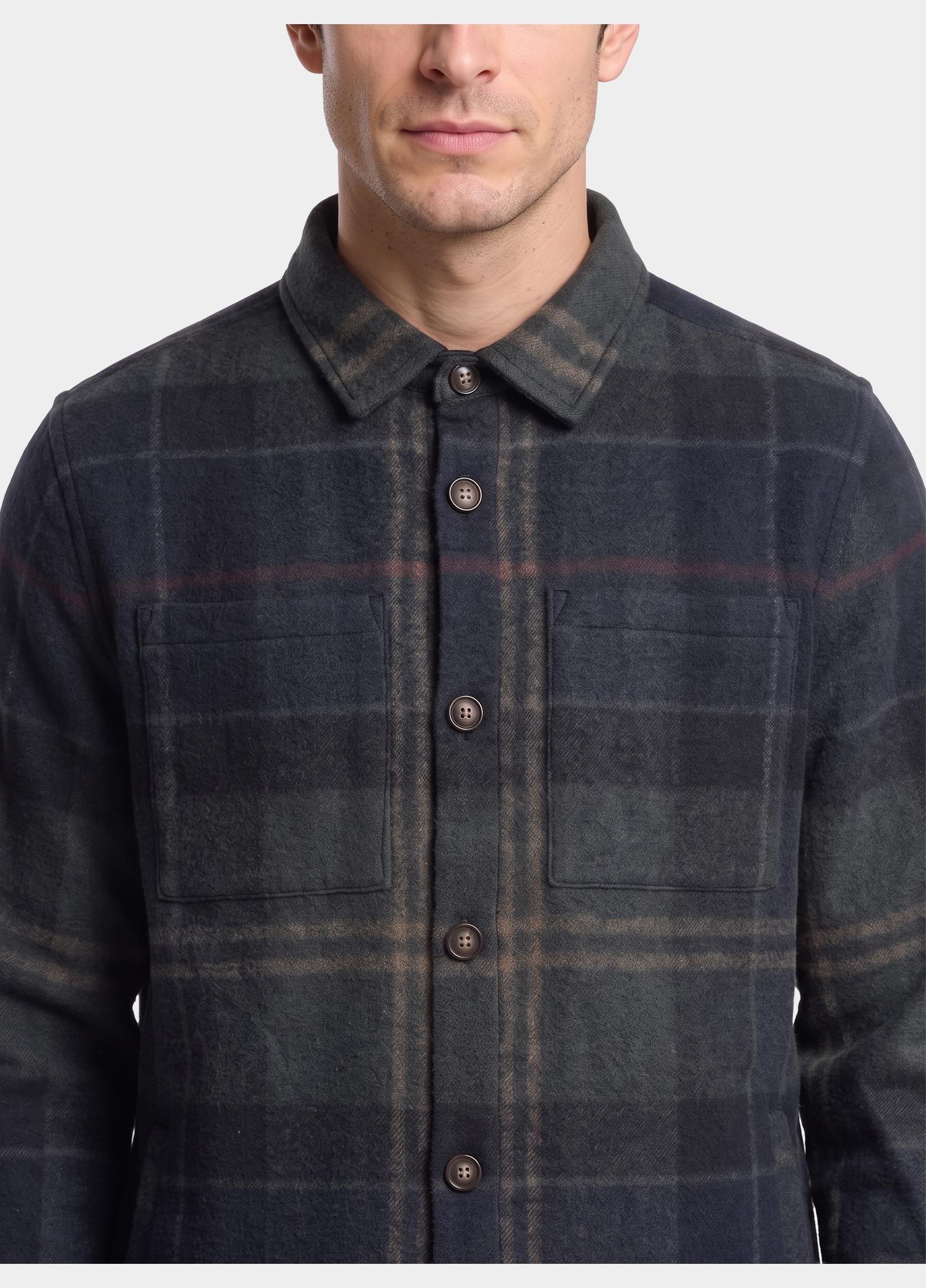 Barbour Overshirt Grijs Woodlane MOS0511/TN43