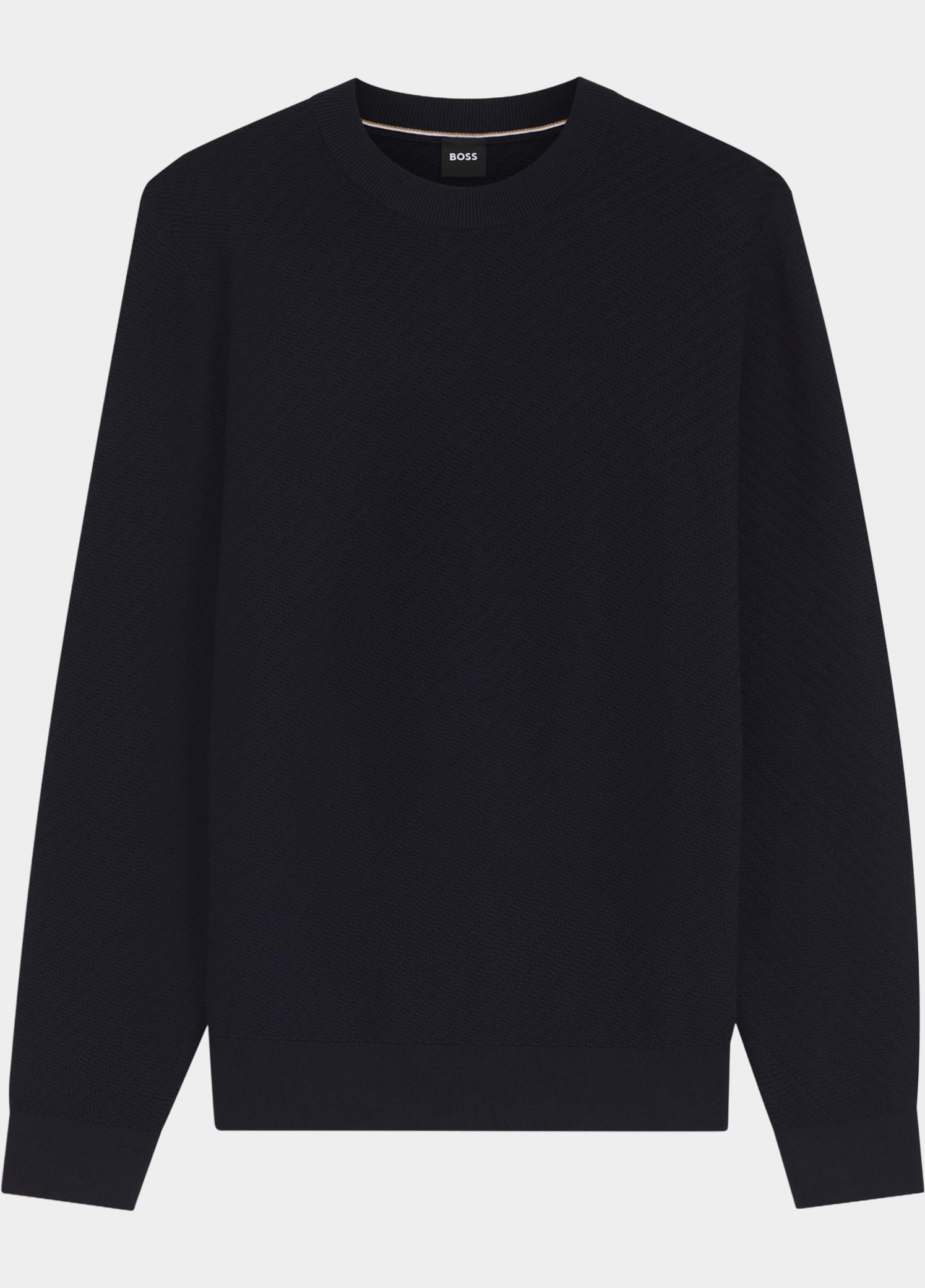 BOSS Black Polo lange mouw Blauw H-Lofranco 10280726 01 50565565/404