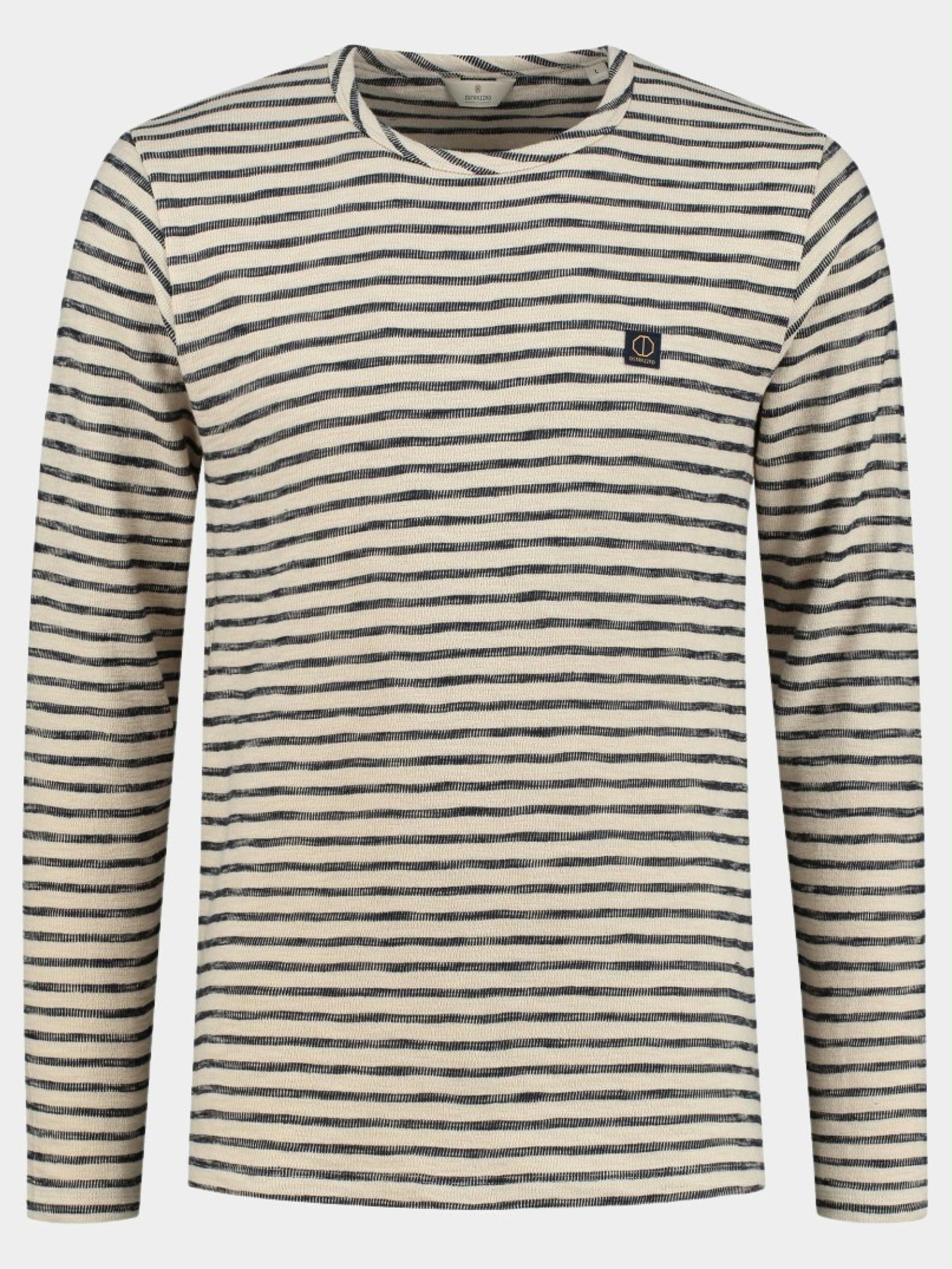 Dstrezzed Sweater Wit Round Neck Irregular Stripe 220010/102