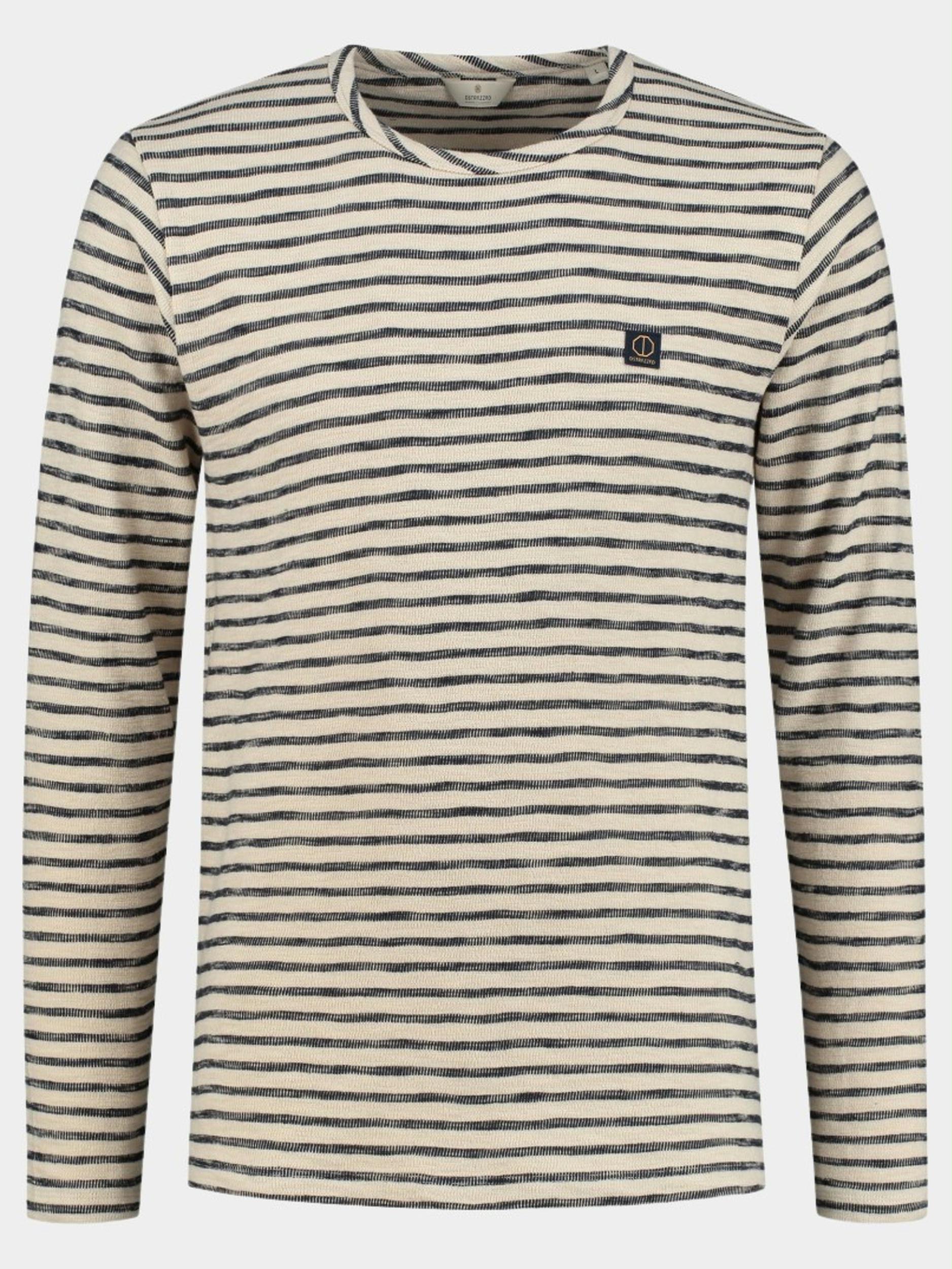 Dstrezzed Sweater Wit Round Neck Irregular Stripe 220010/102