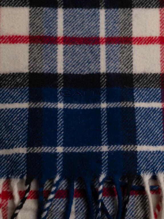 Gant Shawl Blauw D1. checked wool twill scarf 9920186/418