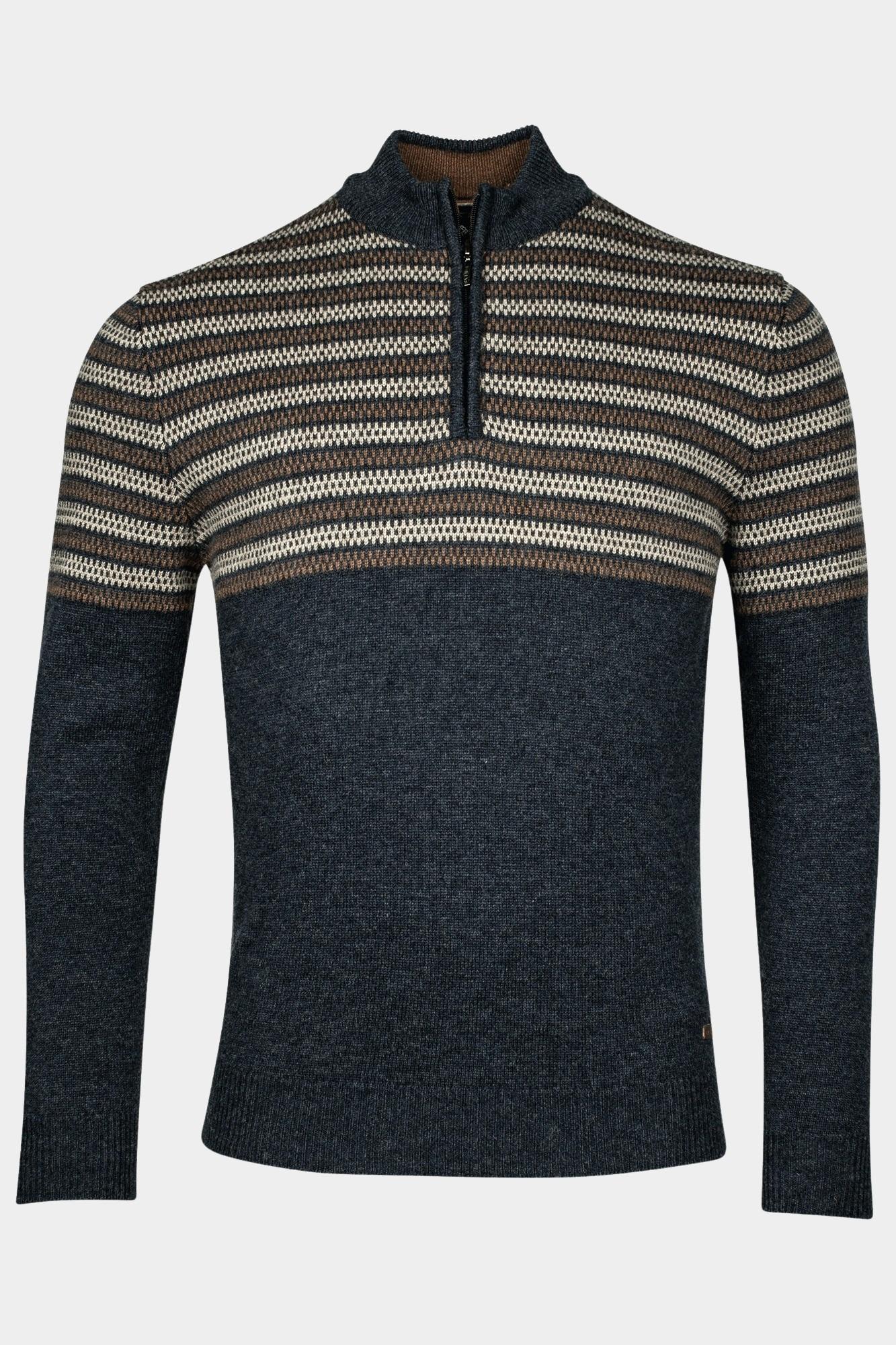 Baileys Half Zip Blauw Pullover 1/2 zip 428431/695