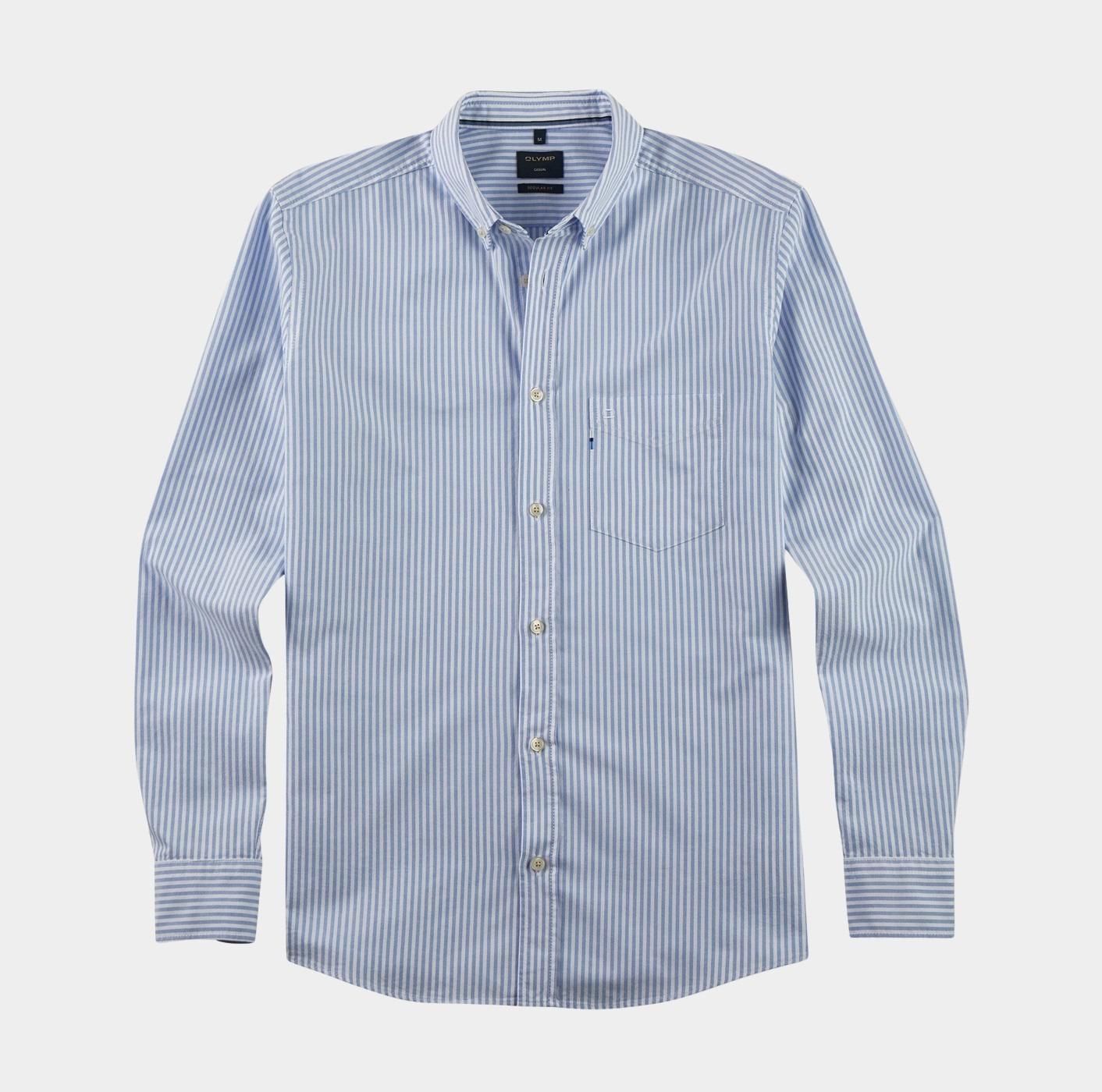 Olymp Casual hemd lange mouw Blauw Casual 406674/15