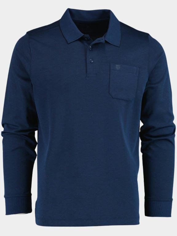 Basefield Polo lange mouw Blauw Polo Shirt 1/1 219016675/606
