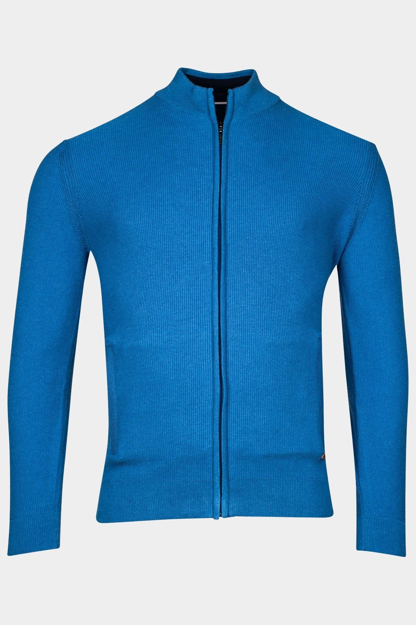 Baileys Vest Blauw Cardigan Zip  14gg, allover m 412090/665