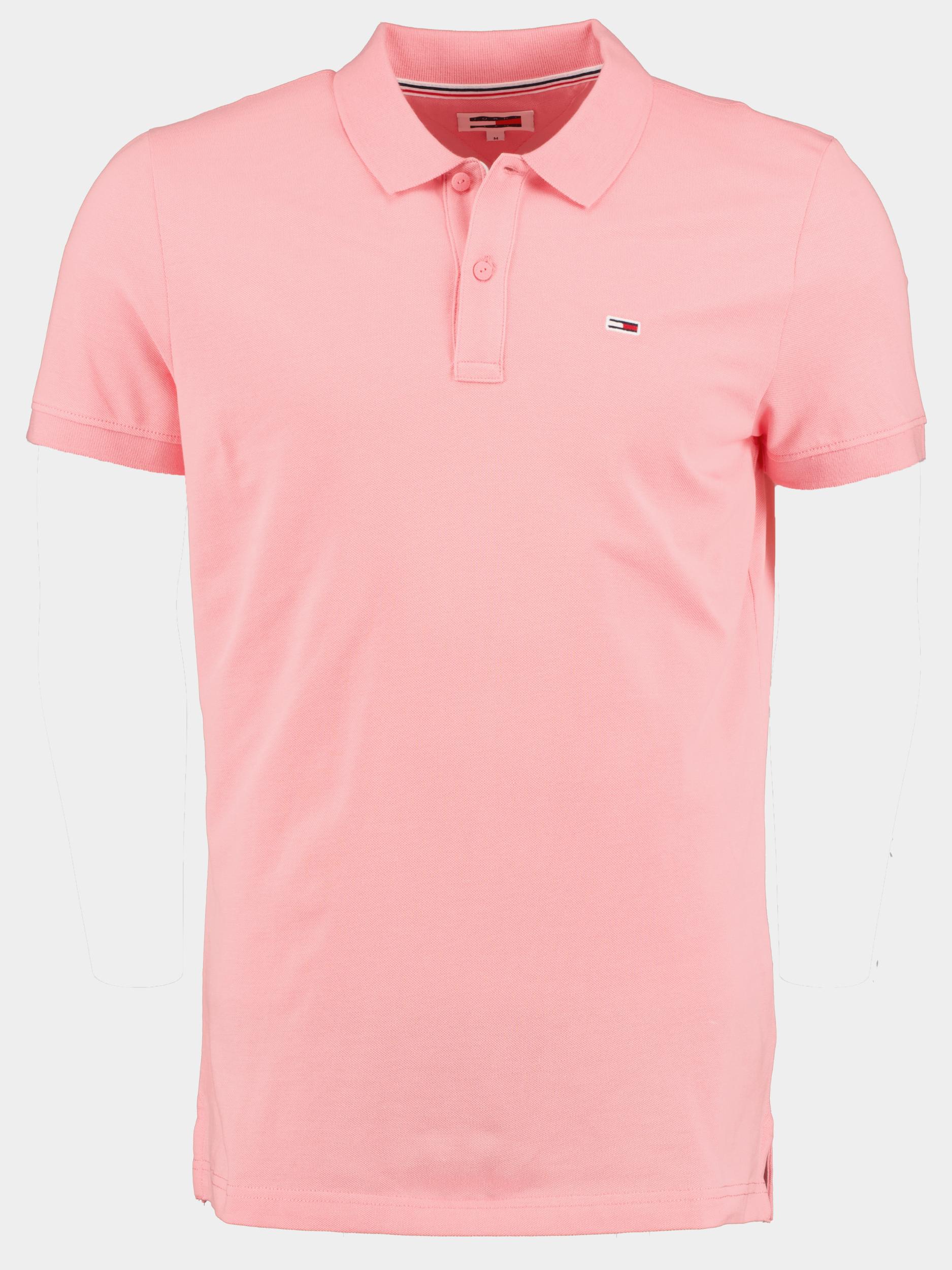 Tommy Jeans Polo korte mouw Roze Slim Placket Polo DM0DM18312/TIC