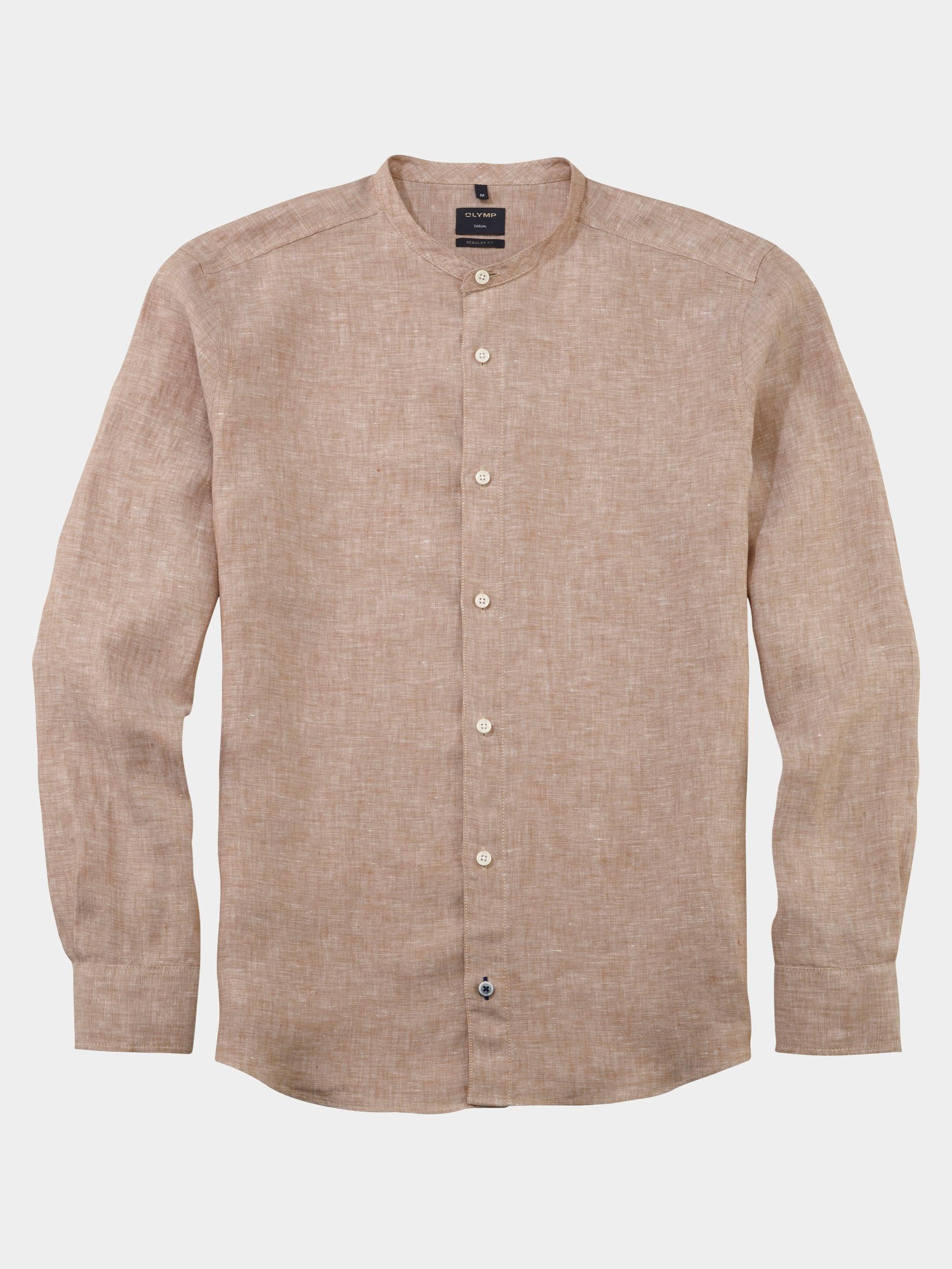 Olymp Casual hemd lange mouw Beige Casual 407274/22