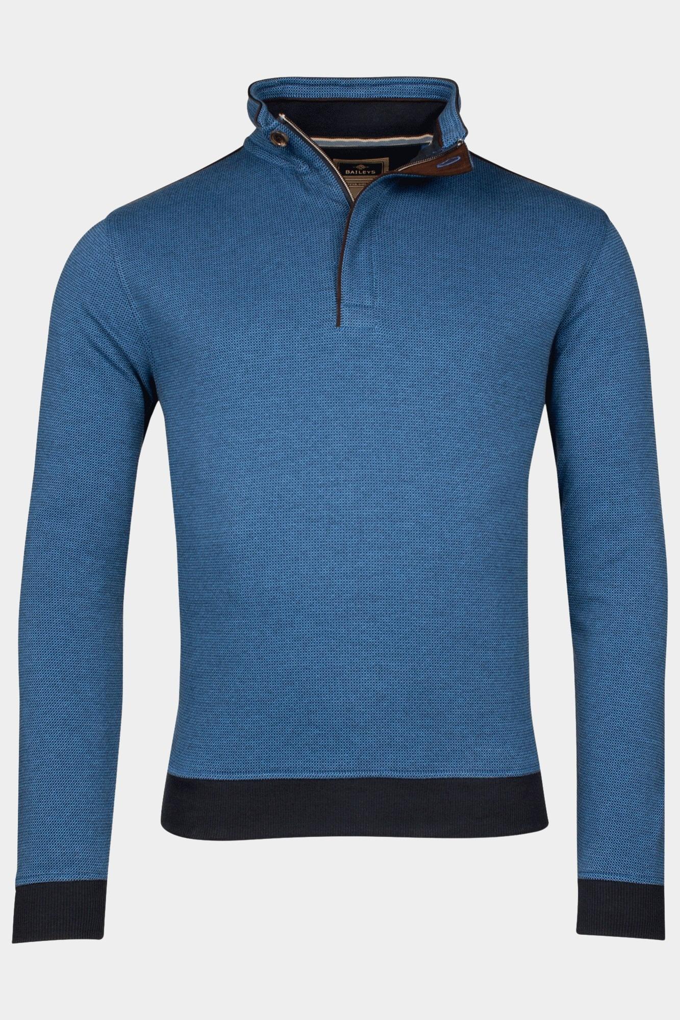 Baileys Half Zip Blauw Sweatshirt 1/2 Zip 423102/64