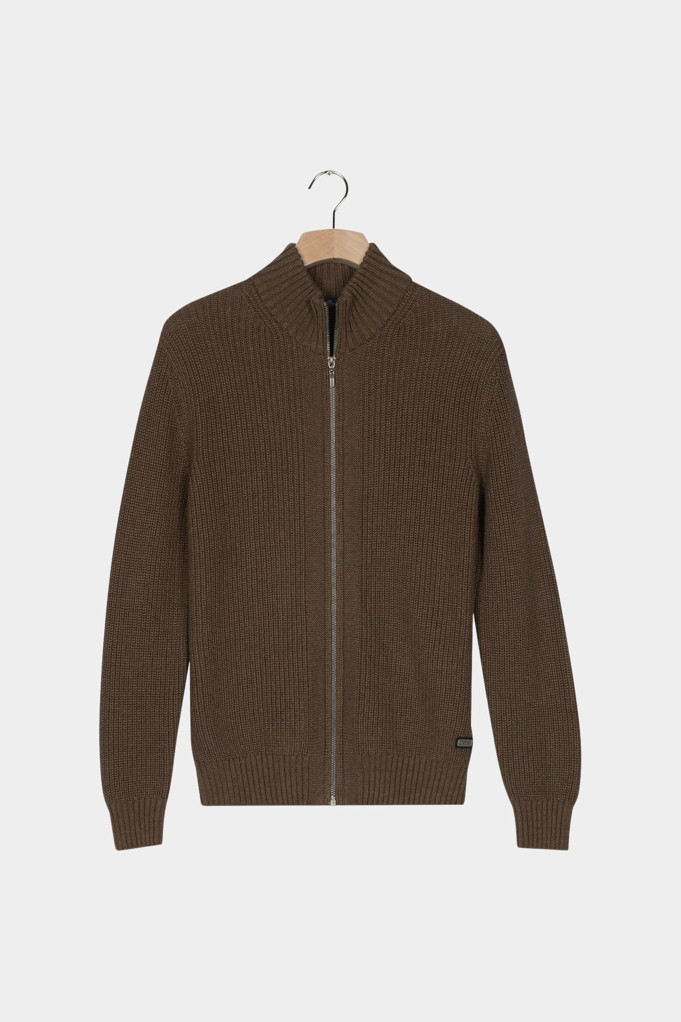 Baileys Vest Bruin Cardigan Zip  all-over Struct 522018/875