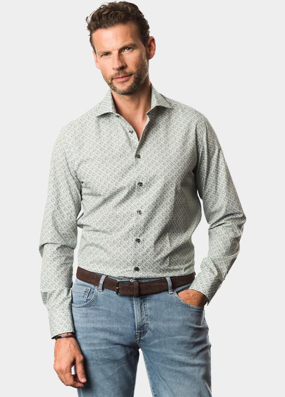 Ledub Business hemd lange mouw Groen  0143345/530-000-000