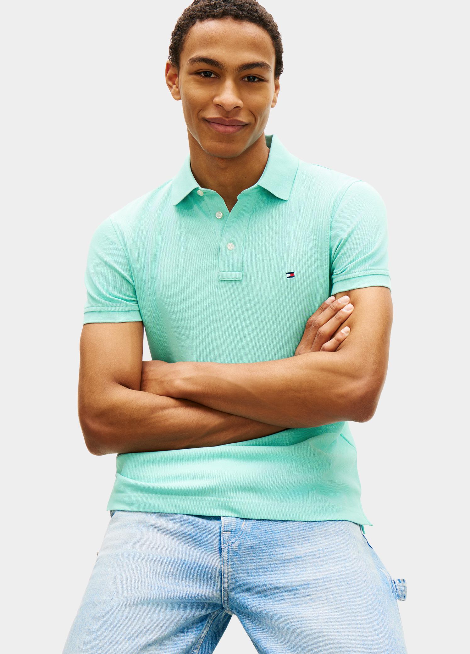 Tommy Hilfiger Polo heren Groen 1985 Slim Polo MW0MW17771/CSR