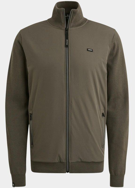 Vanguard Vest Groen Zip jacket cotton modal VKC2508354/6497