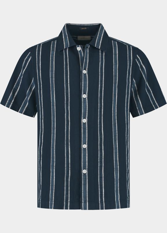 Dstrezzed overhemd korte mouw heren Blauw DS_Scotty Shortsleeve Shirt 311527/649