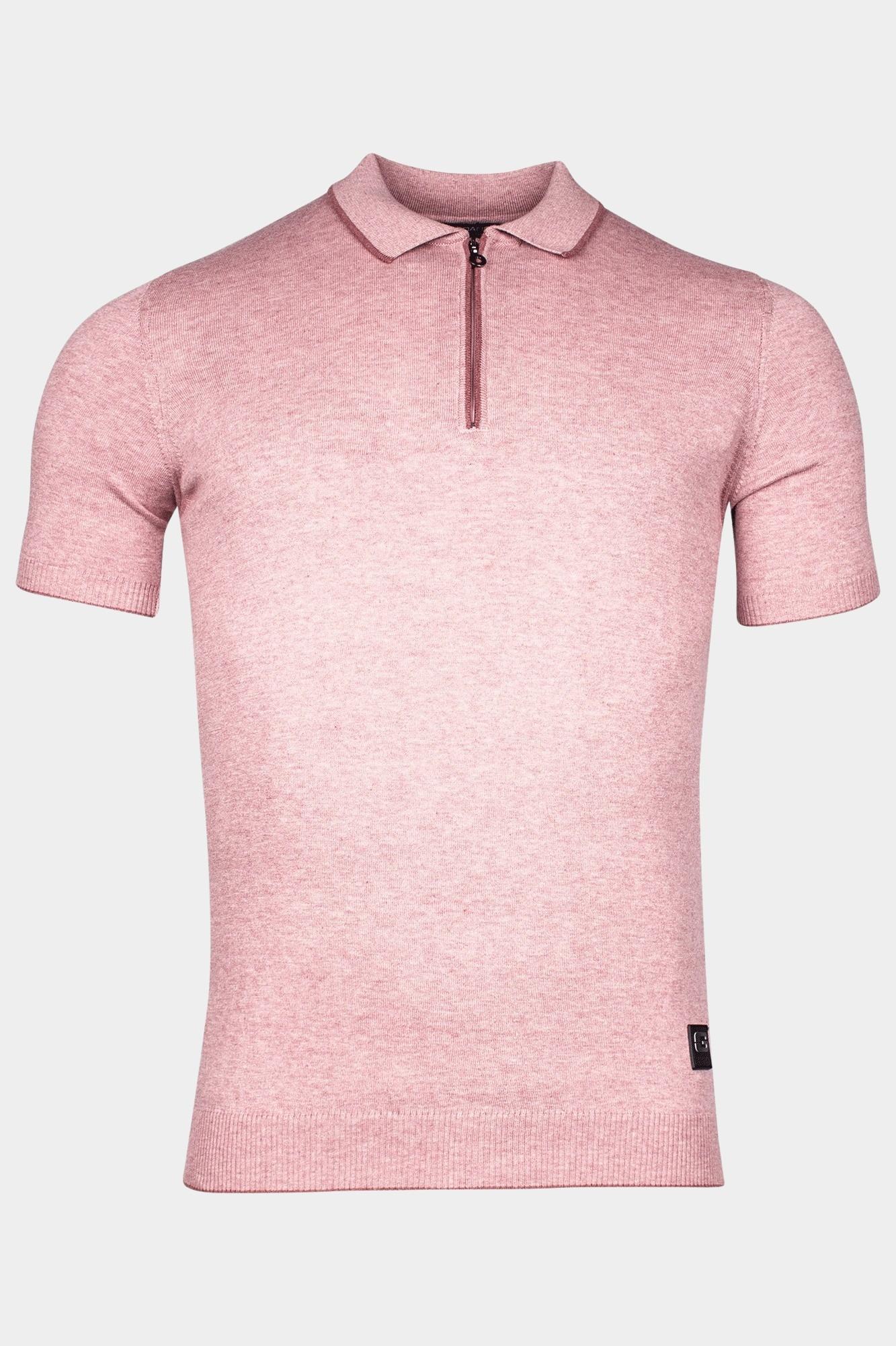 Giordano Polo korte mouw Rood Enzo knitted polo Plain melan 516592/30